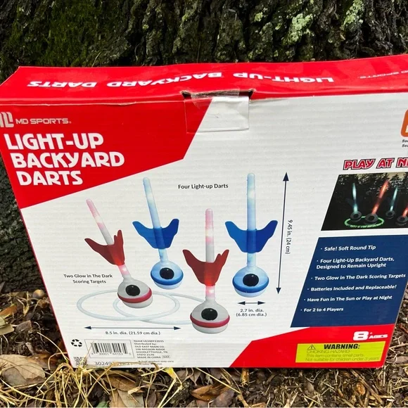 Light up backyard darts